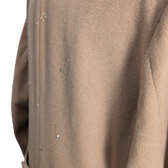 Tempo Europe London Fog 100% Wool Upcycled with 500 Austrian Crystals Coat - M/L - Picture 8 of 16